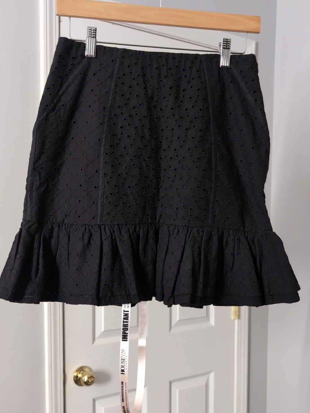 House of CB Mini Skirt Ruffles Black Size M